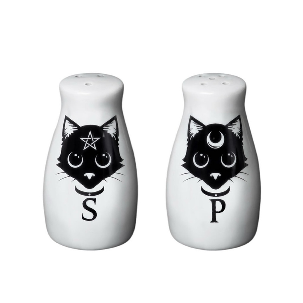 New with tag Alchemy of England Cats Salt and Pepper Set